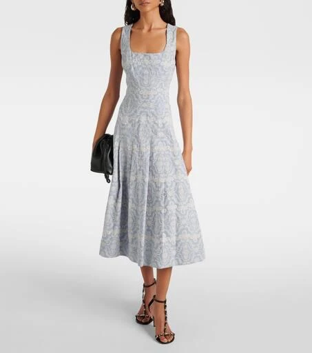 VERONICA BEARD Jolie printed cotton midi dress 2