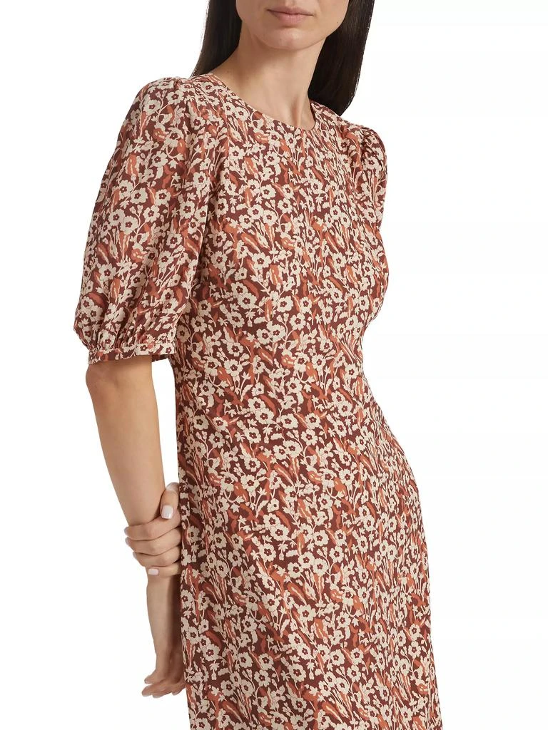 Rhode Wanda Floral Short-Sleeve Midi-Dress 6