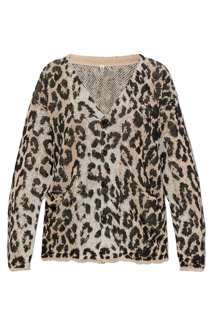 R13 R13 Leopard Jacquard Knit Cardigan 1