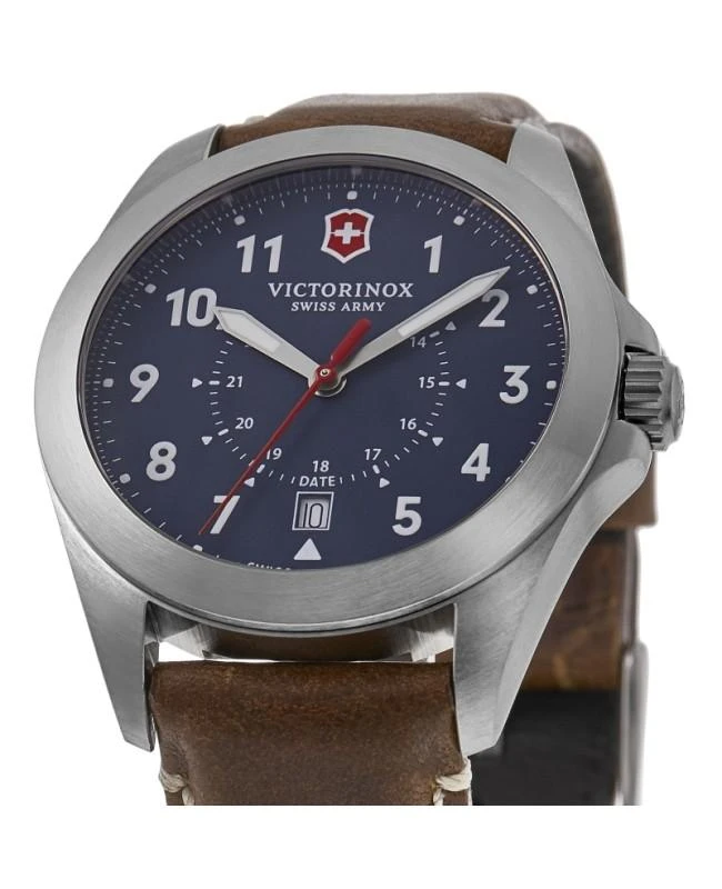 Swiss Army Victorinox Swiss Army Heritage Quartz Blue Dial Brown Leather Strap Men's Watch 241964 2
