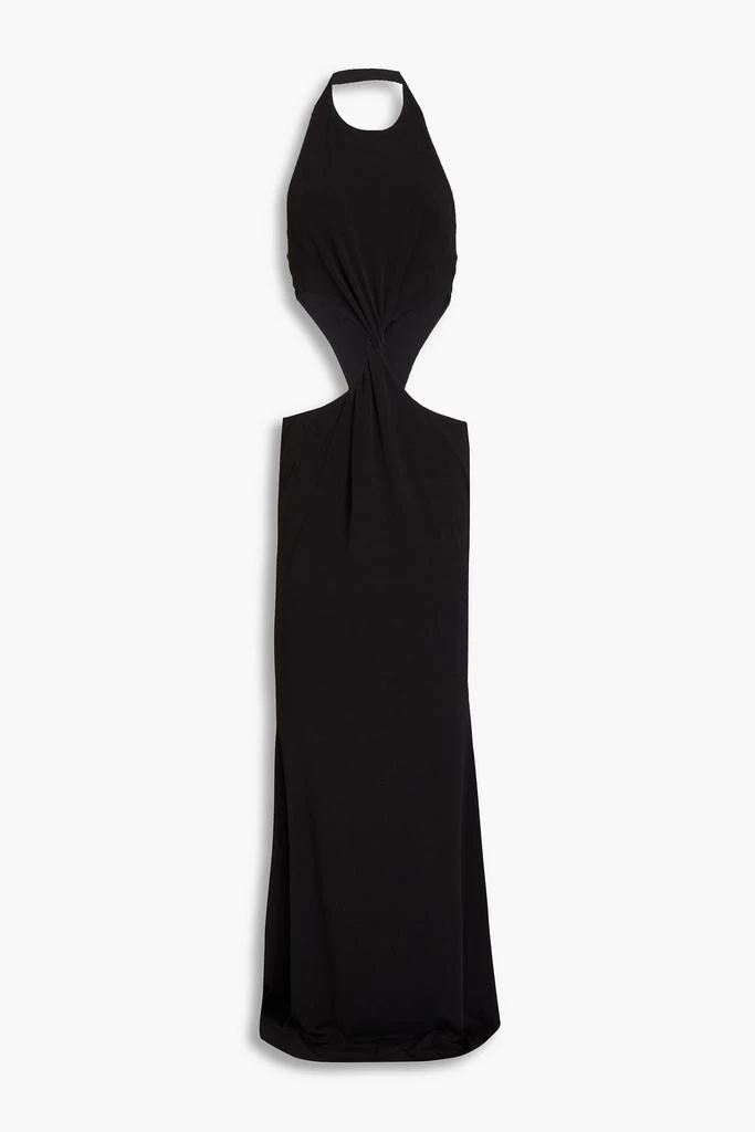 retrofête Raven cutout jersey halterneck maxi dress 1