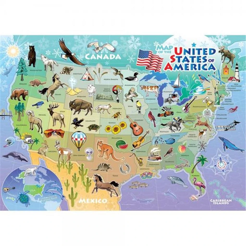 Outset Media Games Cobble Hill USA Map Tray Puzzle - 35 Piece 1