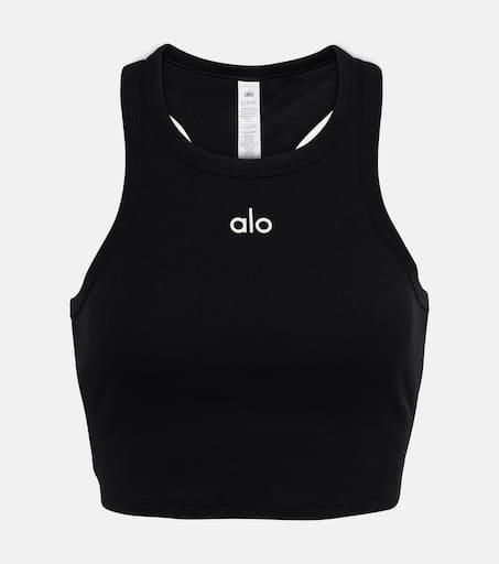 Alo Aspire cropped cotton-blend tank top