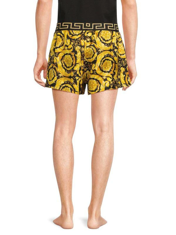 Versace Baroque Print Silk Pajama Shorts 2