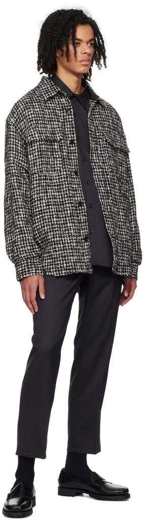 SOPHNET. Black & White Moulin Shirt Jacket 4