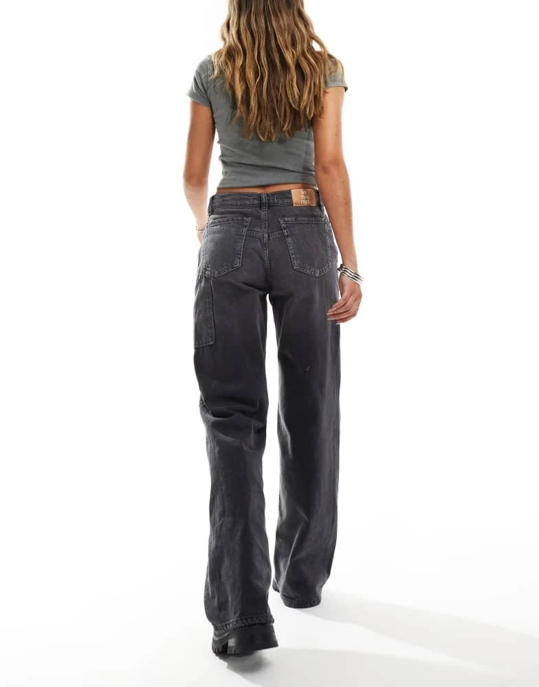 Free People Free People tinsley high-rise baggy straight leg jeans in black 5
