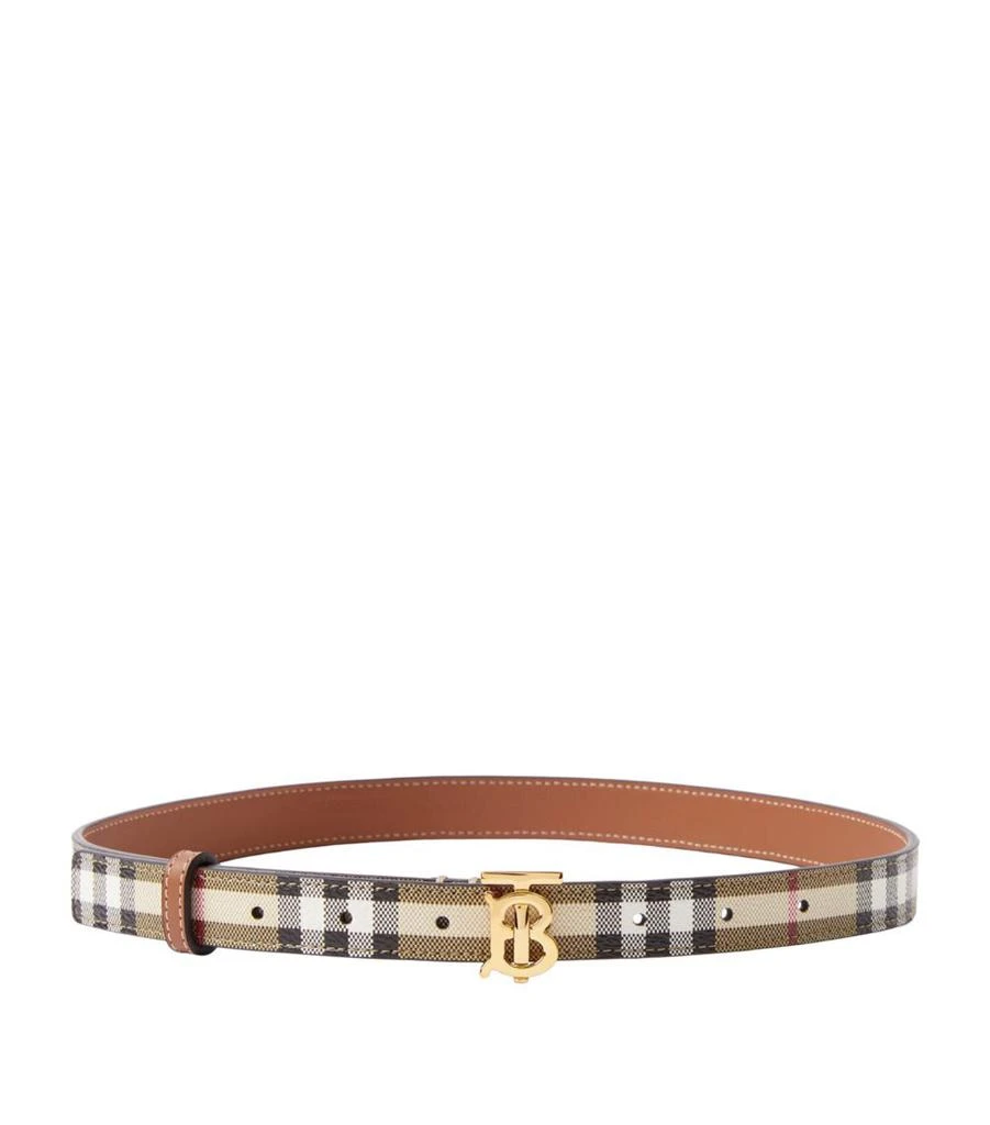Burberry Leather Check TB Belt 1
