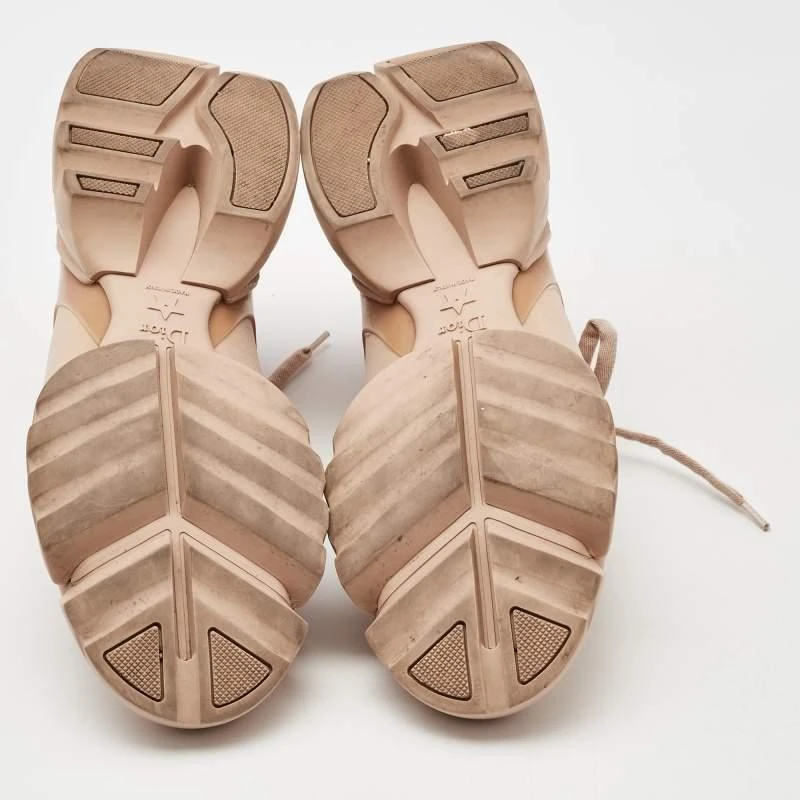 Dior Dior Beige Neoprene and Rubber D-Connect Sneakers Size 39 6