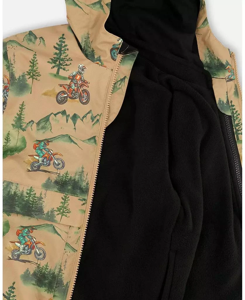 Deux par Deux Big Boys 3-in-1 Two-Piece Mid-Season Outerwear Set Motocross Print 8