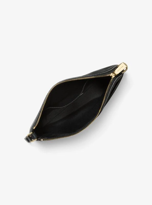 Michael Kors Jet Set Medium Leopard Print Calf Hair and Leather Wristlet 2