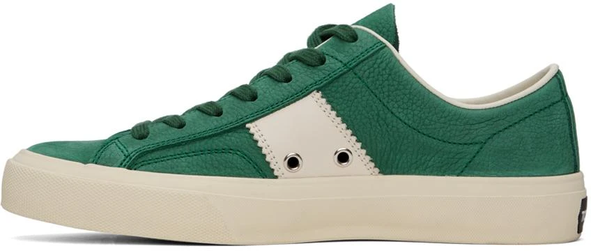 Tom Ford Green Leather Cambridge Sneakers 3