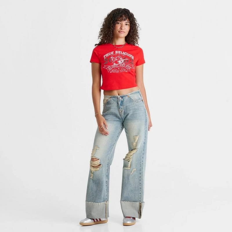 True Religion Women
s True Religion OG World Tour Buddha Crystal Baby T-Shirt 2