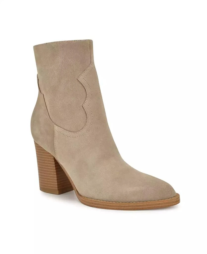 Nine West Women's Taytay Pointy Toe Block Heel Dress Booties 1