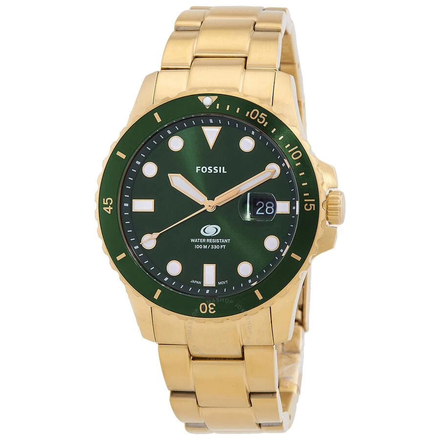 Fossil Blue Dive Quartz Green Dial Men's Watch FS6030 1