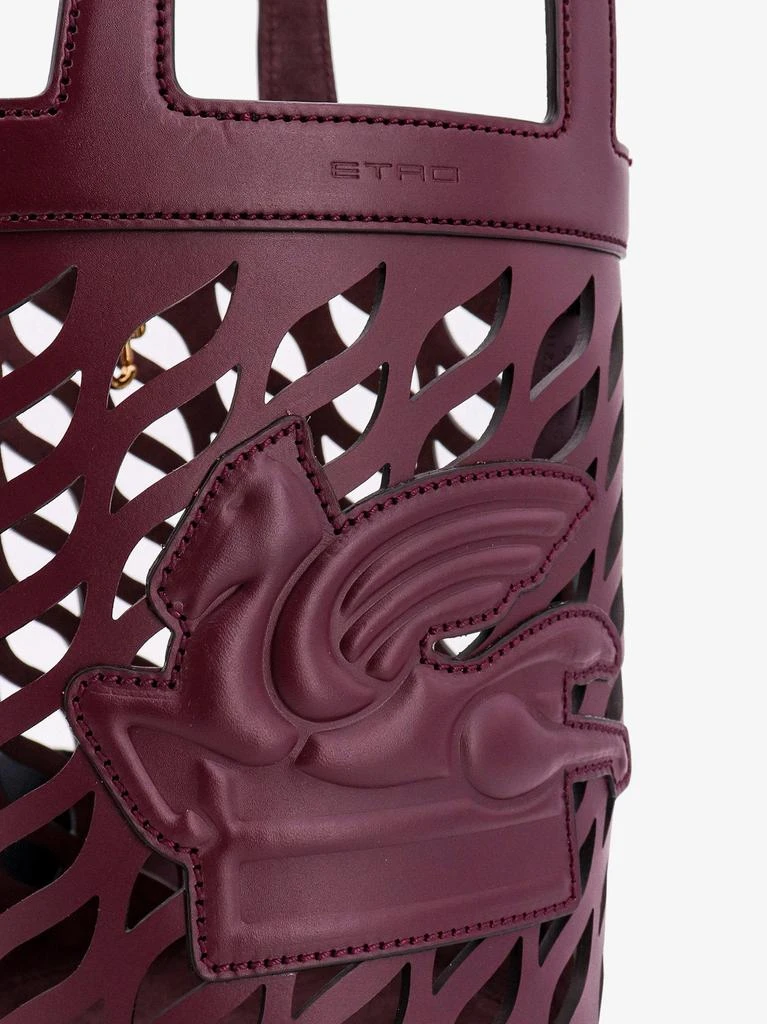 ETRO Perforated leather bucket bag  with shoulder strap 5