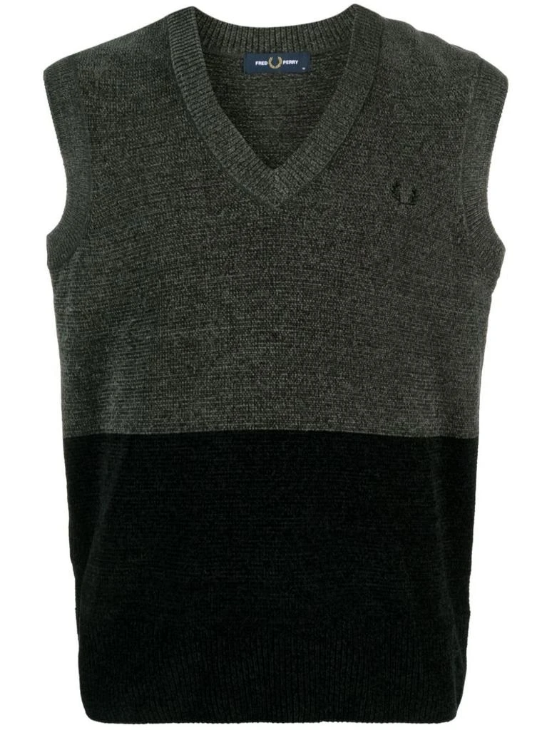 Fred Perry Fp Colourblock Chenille Tank 1