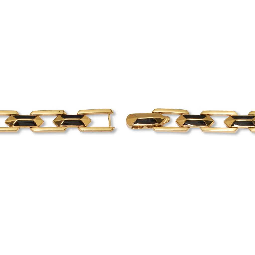 Palm Beach Jewelry Men's Gold Ion-Plated Stainless Steel Link Bracelet 9-inch 2