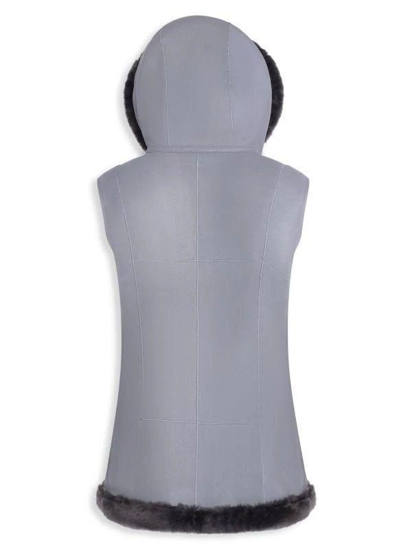 WOLFIE FURS Made For Generationsâ„¢ Shearling Hooded Vest 2