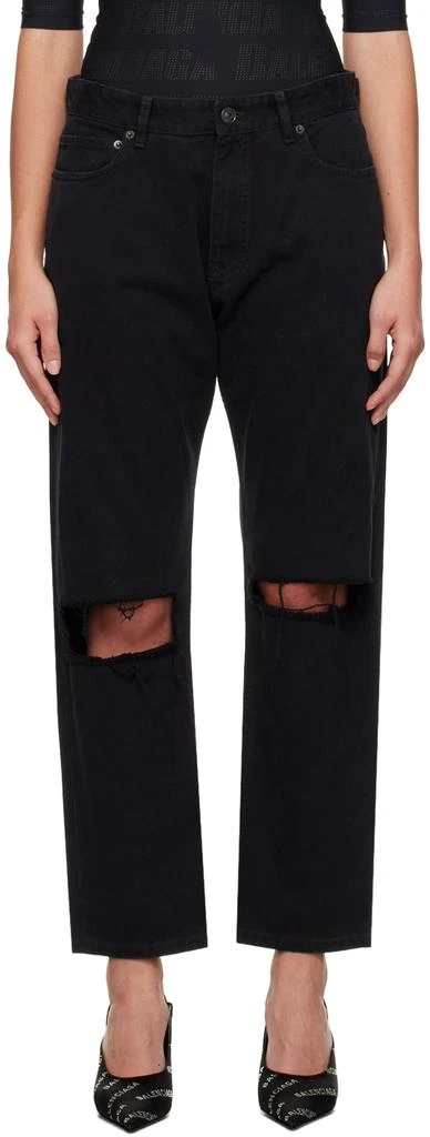Balenciaga Black Buckle Jeans 1