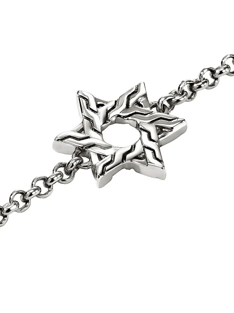 John Hardy JH Essentials Sterling Silver Star Of David Charm Bracelet 3