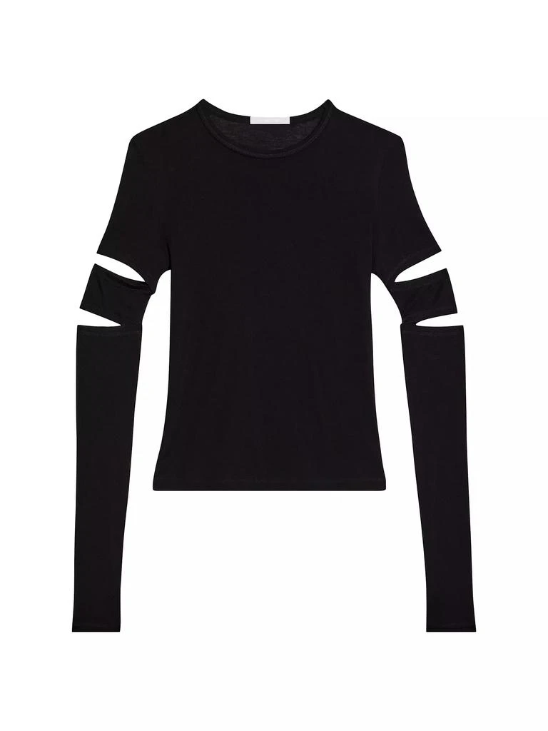 Helmut Lang Slash Knit Long-Sleeve Top 1