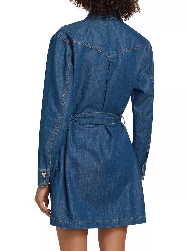 Ramy Brook Starling Belted Denim Minidress 5