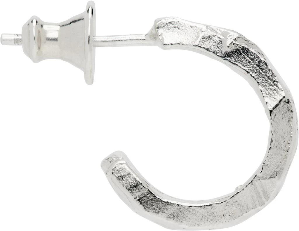 The Ouze Peti Raw Blue Sapphire Scatter Hoop Single Earring