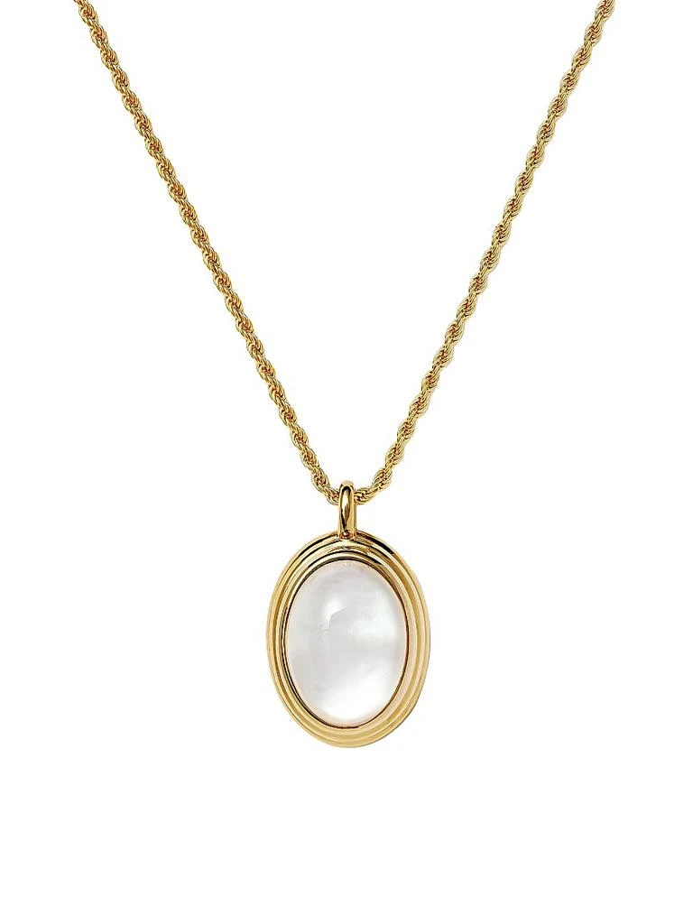 Missoma Savi x Missoma 18K-Yellow-Gold Vermeil 
Mother-Of-Pearl Pendant Necklace