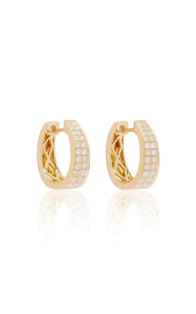 Anita Ko Anita Ko - Meryl 18K Yellow Gold Diamond Huggie Earrings - Gold - OS - Moda Operandi - Gifts For Her 1