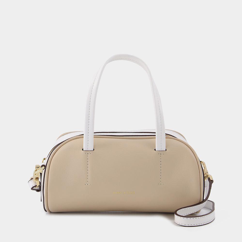 トートバッグ MANU atelier Hourglass Bag in Ivory and White Leather Manu Atelier Manu Atelier Hourglass Bag - Tote Bags