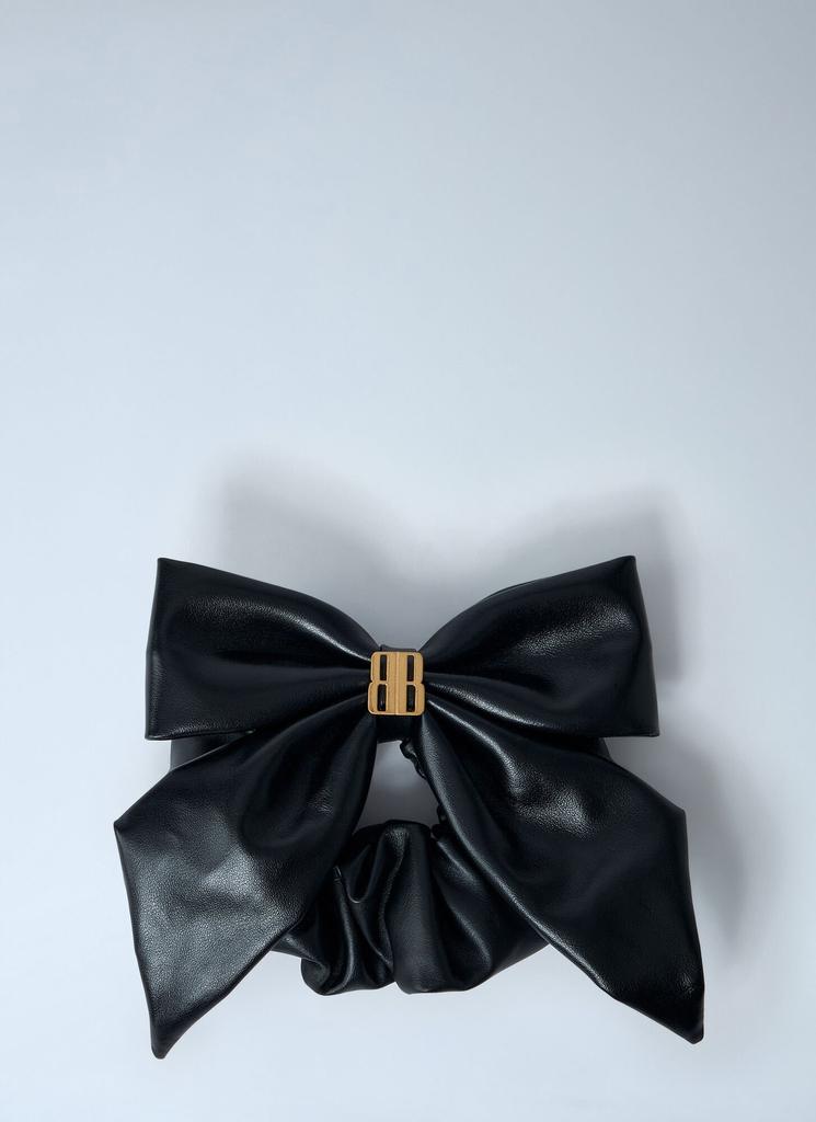 Balenciaga Leather Logo Hardware Scrunchie