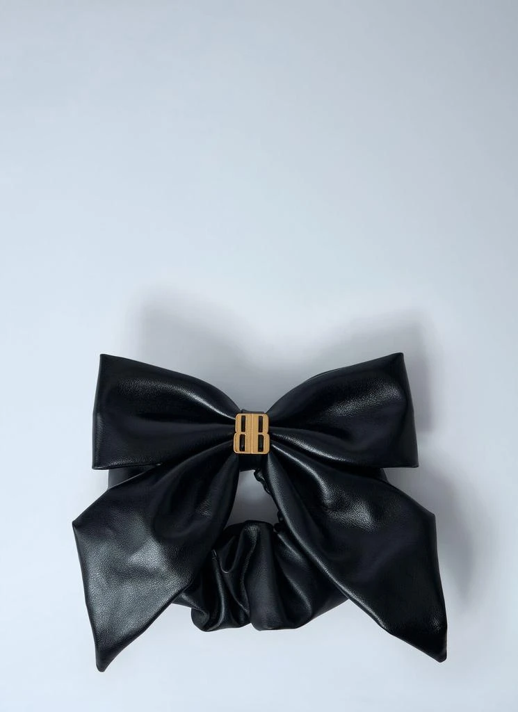 Balenciaga Leather Logo Hardware Scrunchie 1