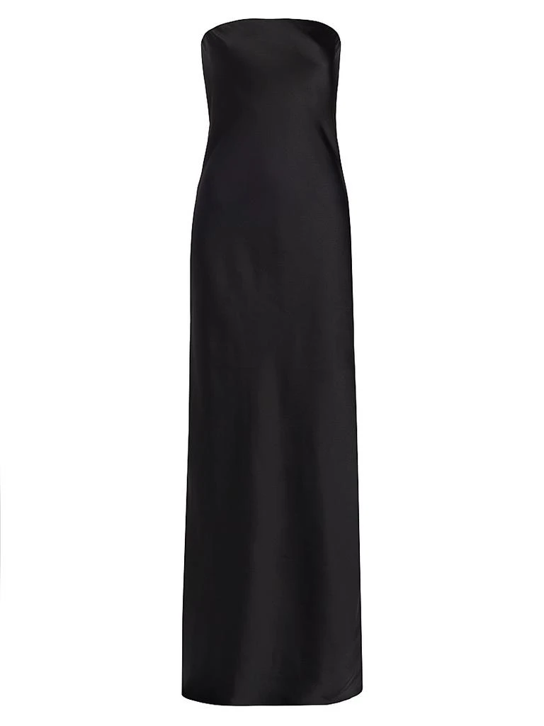 Norma Kamali Satin Bias Strapless Gown 1