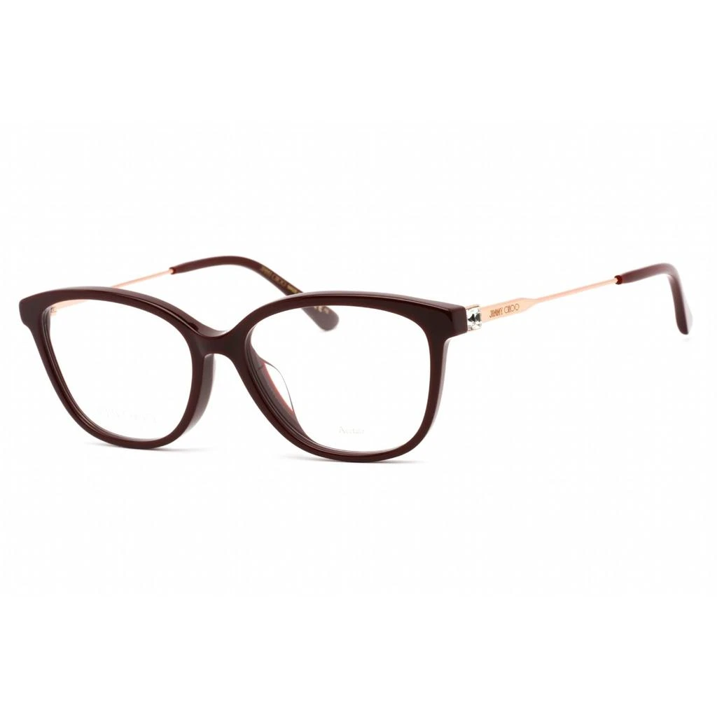 Jimmy Choo Jimmy Choo Women's Eyeglasses - Cat Eye Burgundy Acetate/Metal Frame | JC325/F 0LHF 00 1