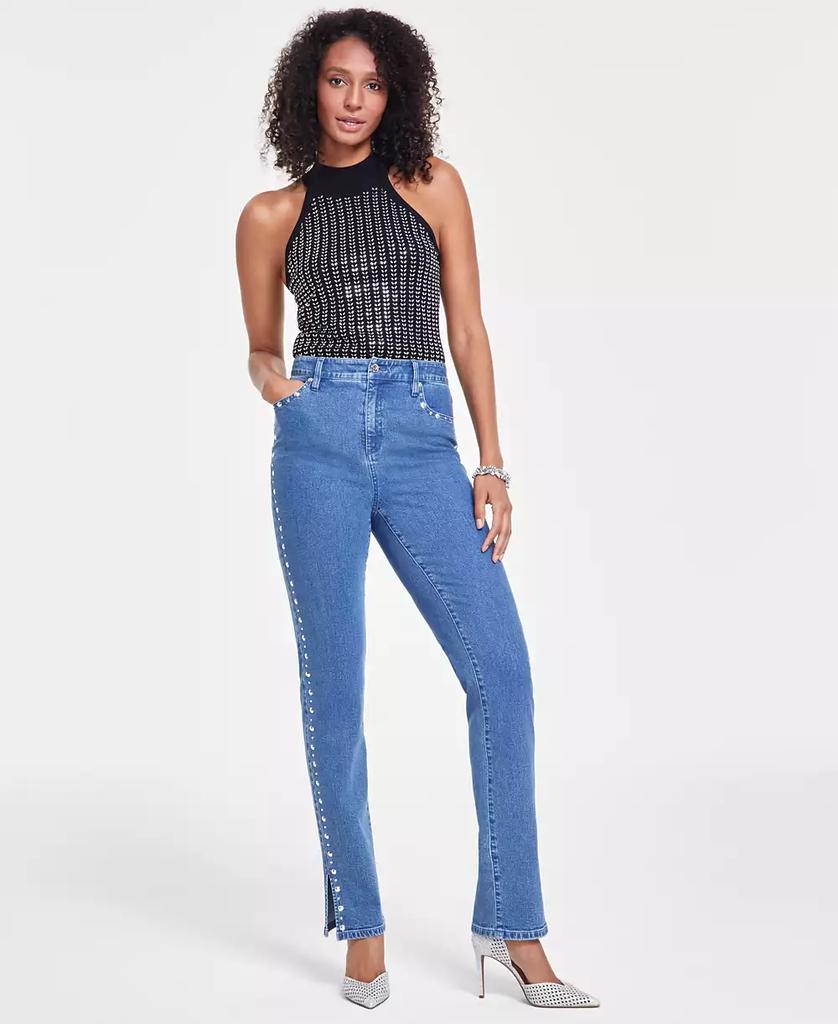 INC International Women's High-Rise Rhinestone Jeans, Created for Macy's