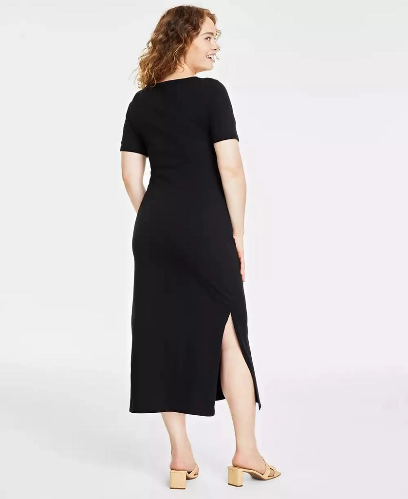 On 34th Women's Crewneck Wrap Tie Dress, Created for Macy's 2