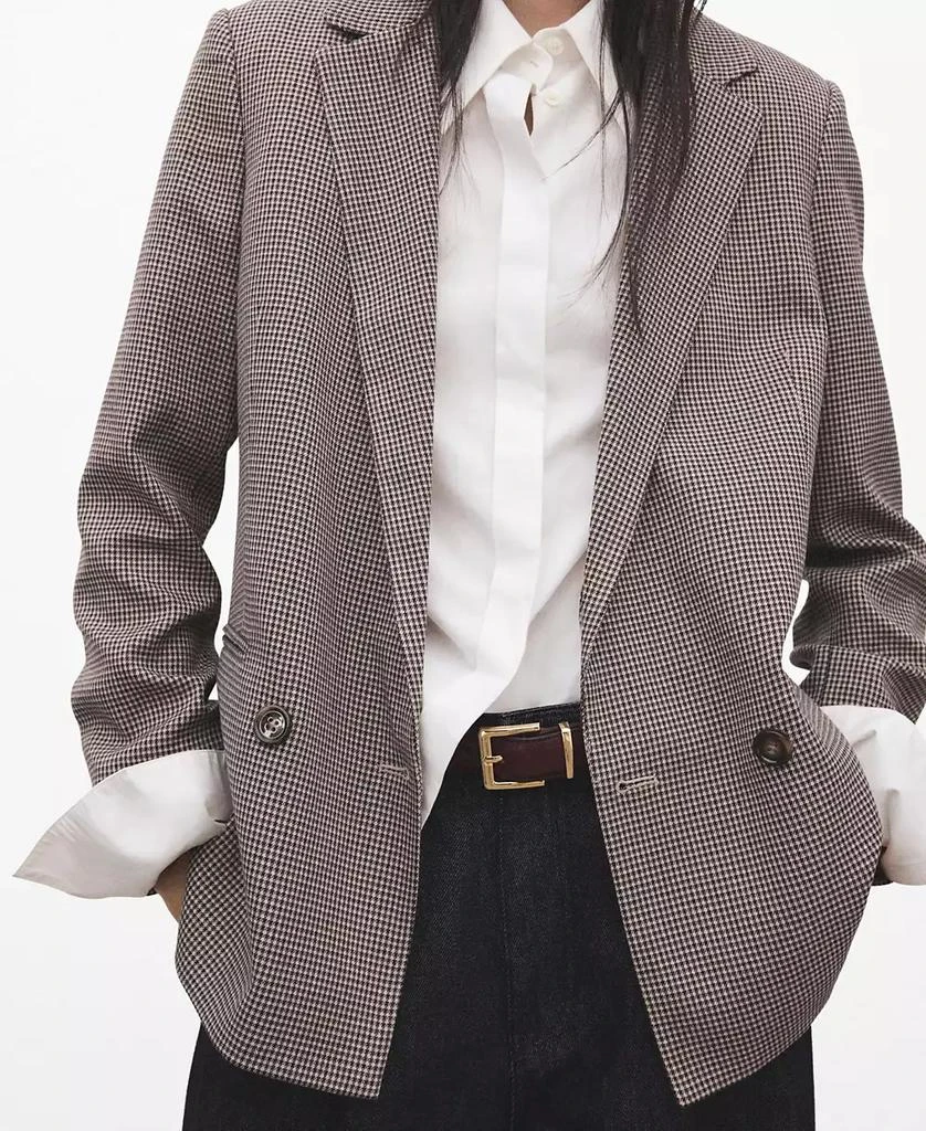 Mango Women
s Double-Breasted Micro-Houndstooth Jacket 4