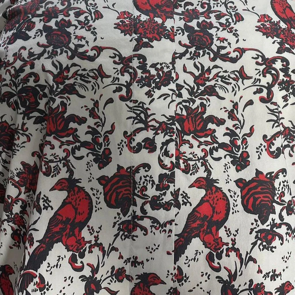 CAROLINE CONSTAS Gisele Printed Blouse in Red Cotton 2