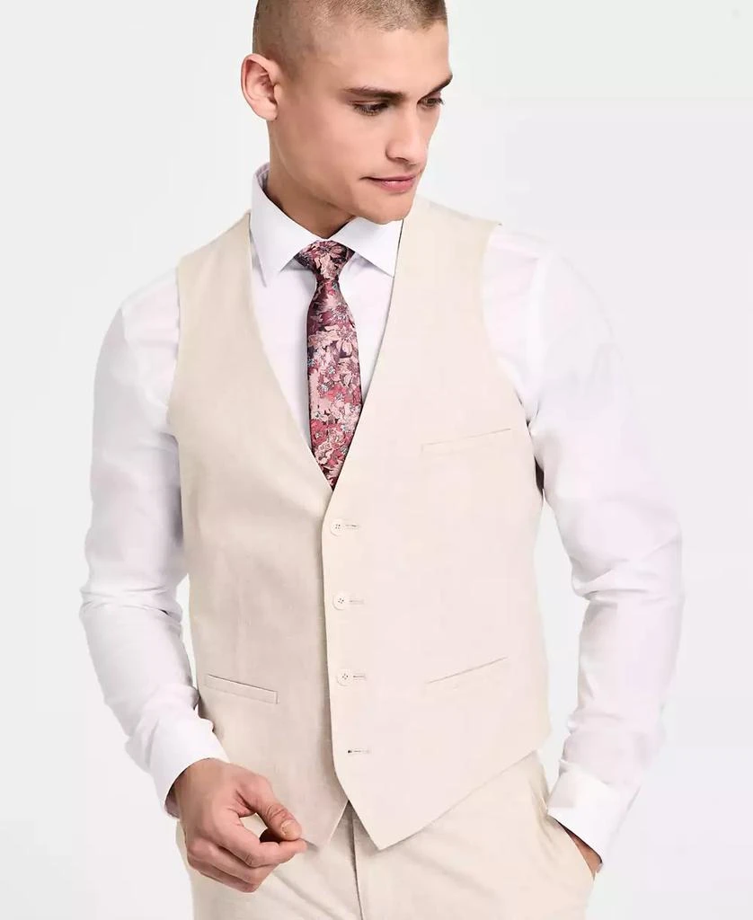 Bar III Men's Slim-Fit Linen Suit Vest, Exclusively at Macy's 1