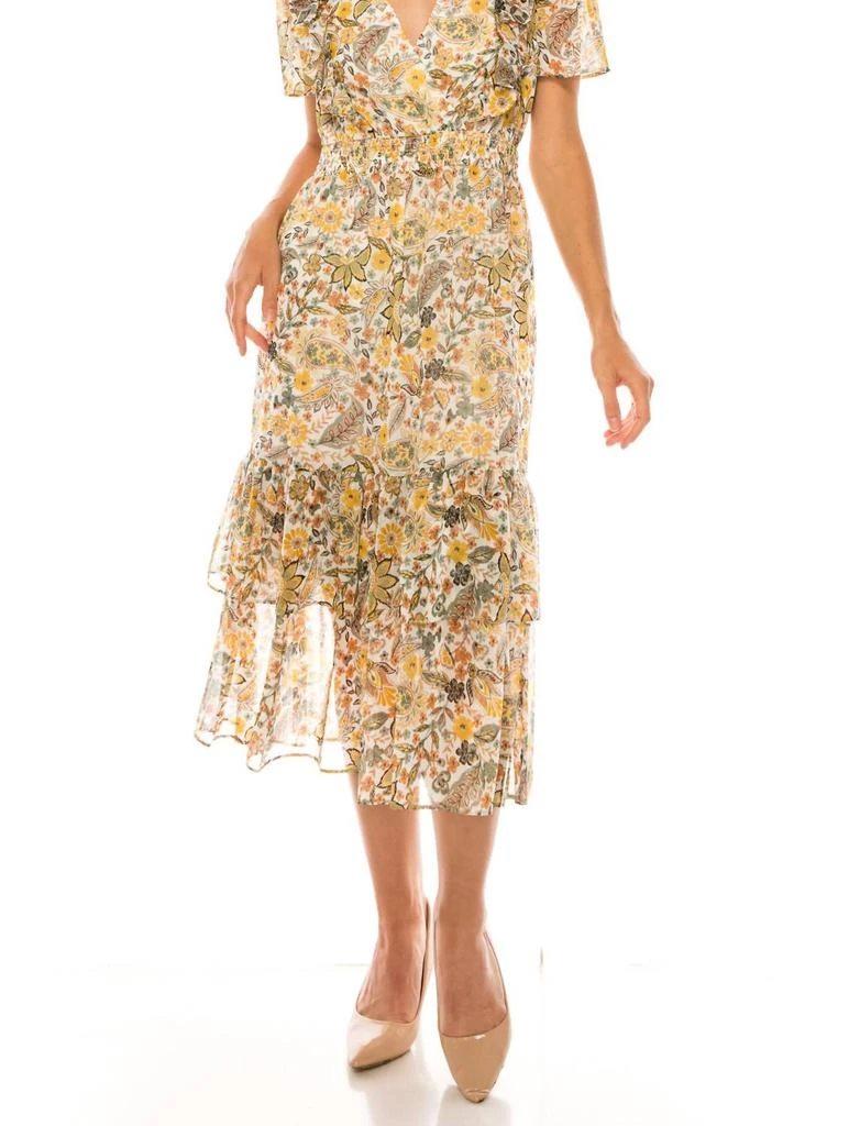 donna morgan gold dress Donna Morgan Gold Sequin Long Sleeve Party Dress main image 0