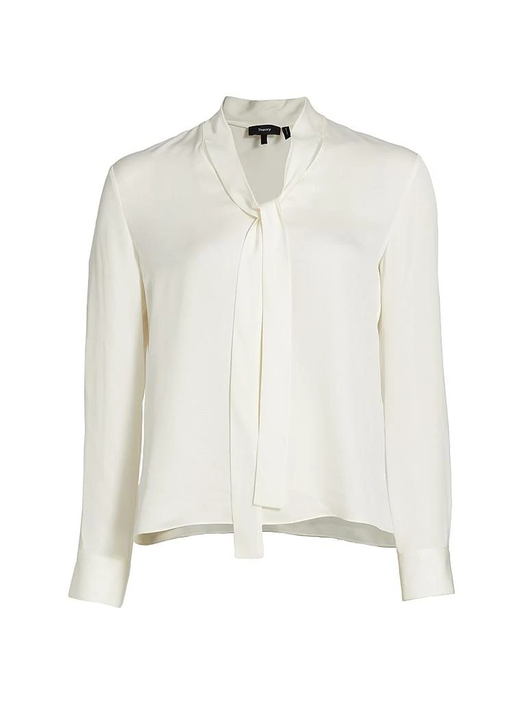 Theory Silk Tie-Neck Blouse 1