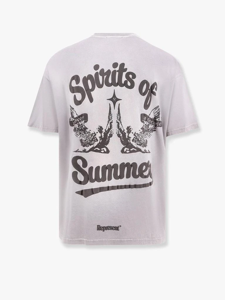 Represent Distressed cotton t-shirt with rubber print 2