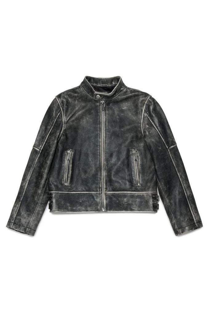 DSQUARED2 Dsquared2 Kids Vintage-Effect Leather Jacket