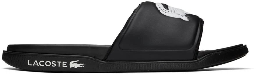 Lacoste Black Croco Dualiste Slides 1