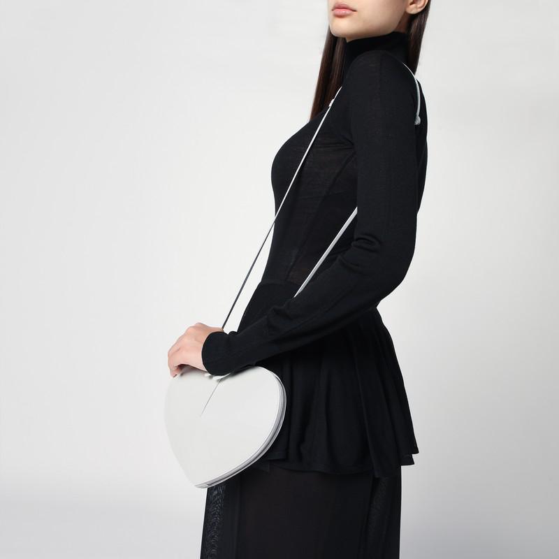 Alaïa Le Coeur white leather bag - Crossbody Bags - Save