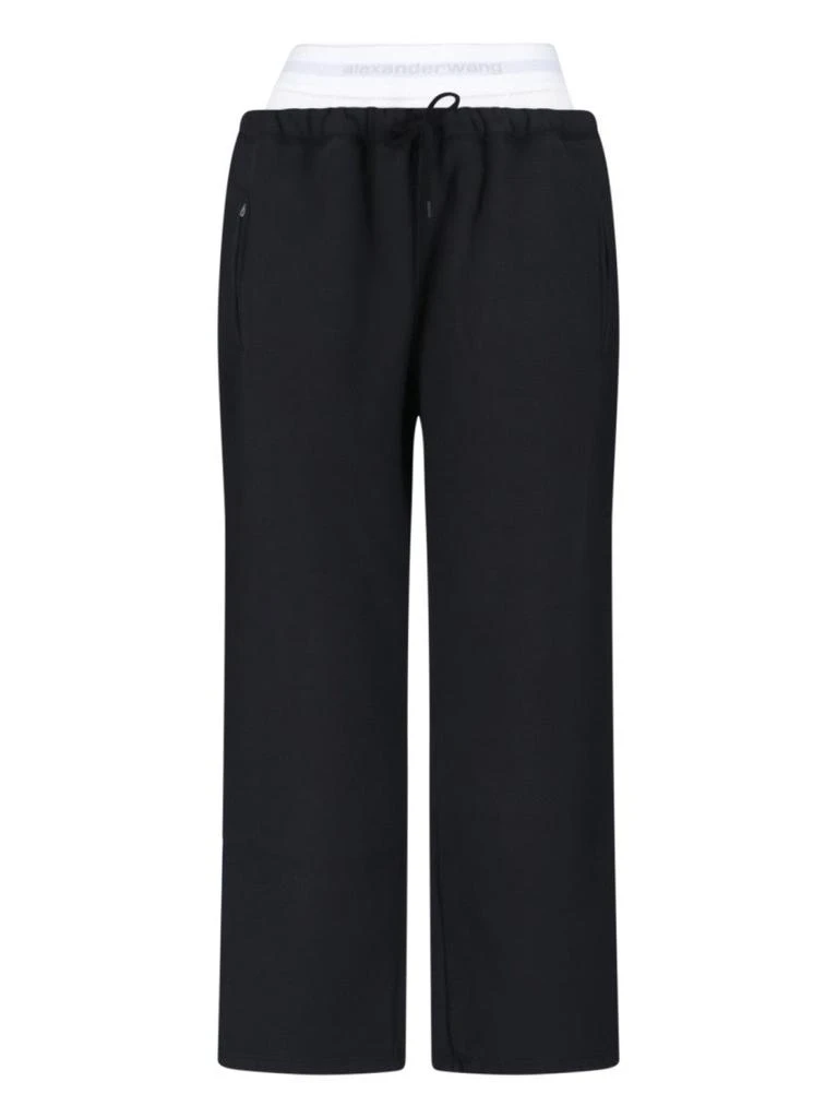 Alexander Wang High-Waisted Wide-Leg Sweatpants 1