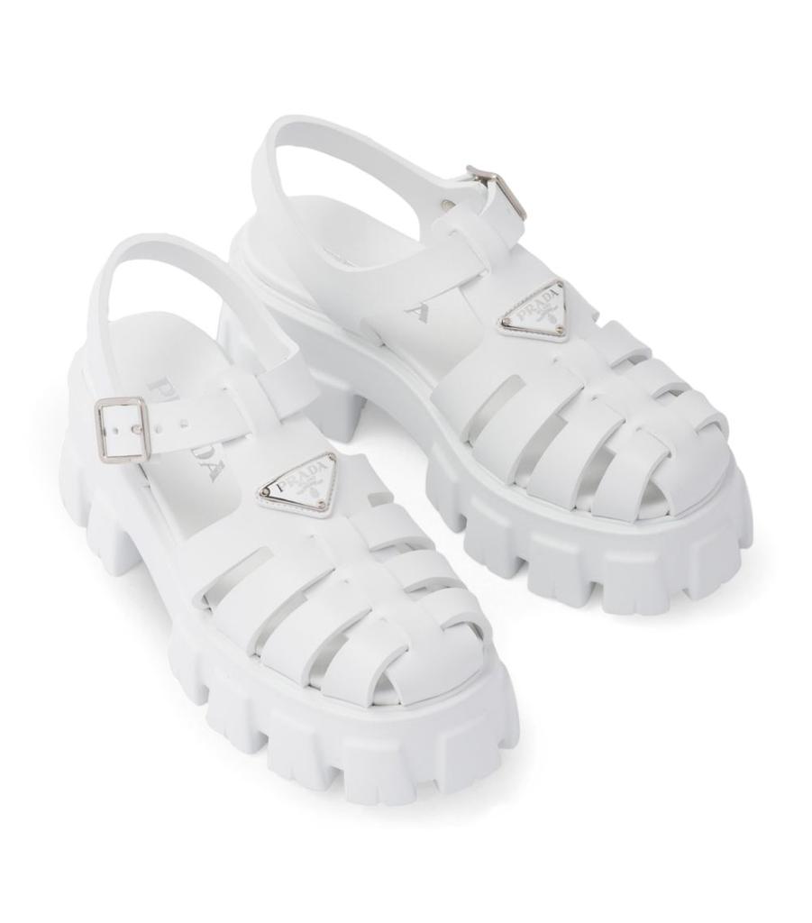 Sandal Prada Black size 38 EU in Rubber - 46766617