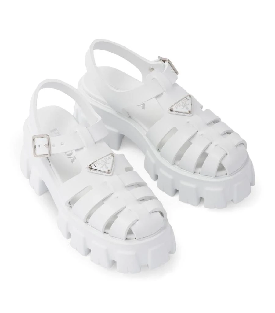 Prada Rubber Platform Sandals 55 5
