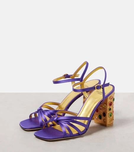 Valentino Preshoes 90 embellished satin sandals 4