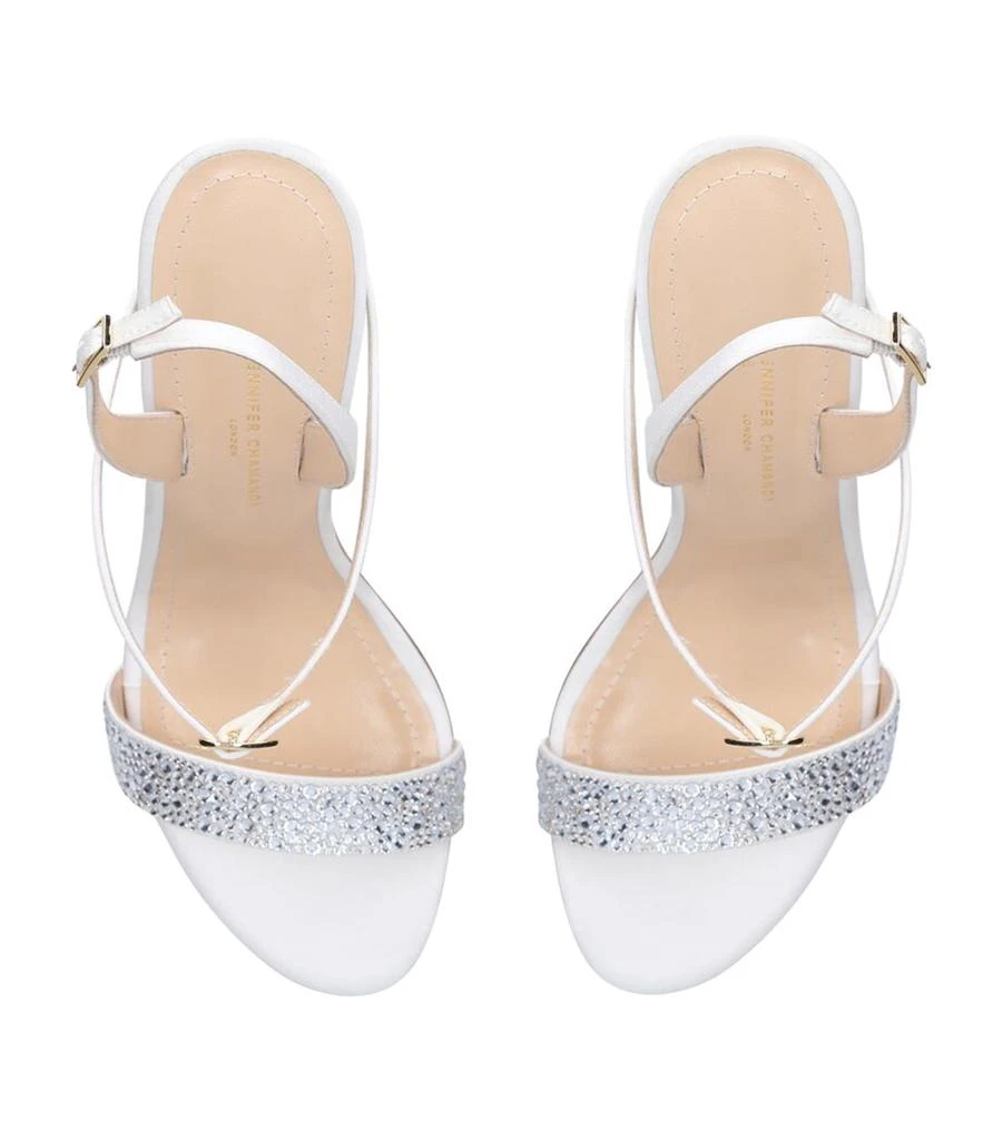 Jennifer Chamandi Embellished Satin Tomasso Sandals 105 4